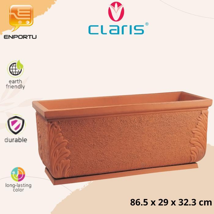 Claris Pot Plastik Panjang Pot Terra Segi Panjang M 5521 - Pot Plastik Tanaman