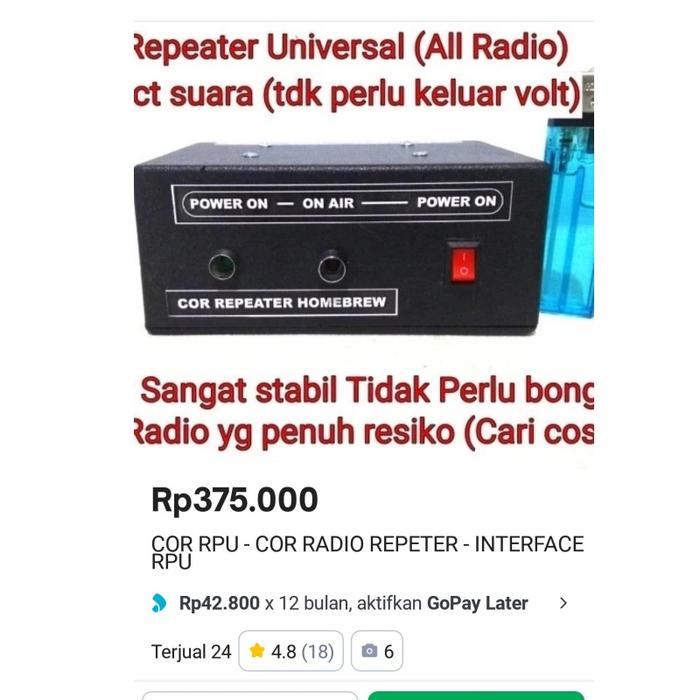 COR RPU - COR RADIO REPEATER - INTERFACE REPEATER RIG atau HT WALKIE TALKIE