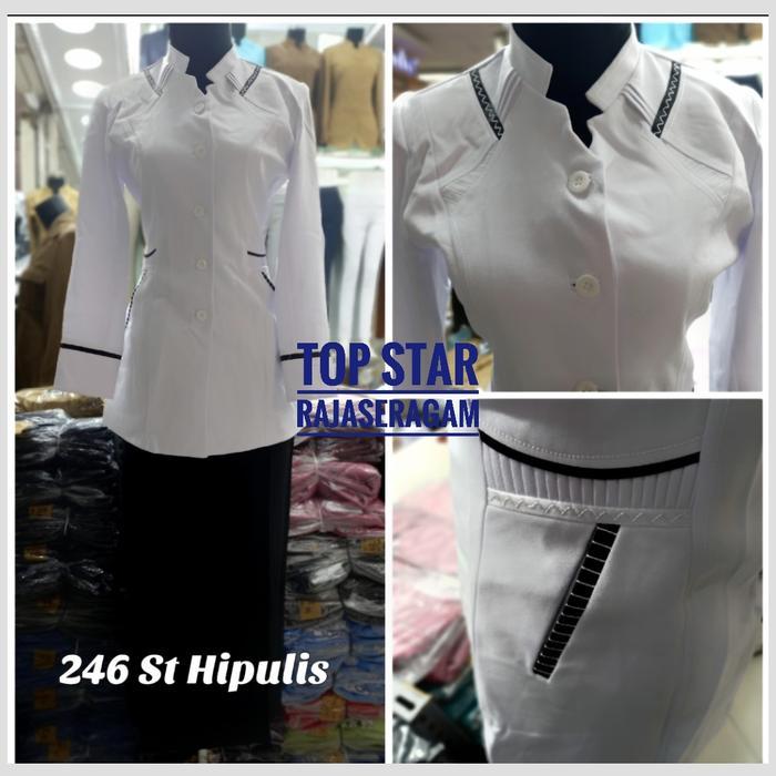 Blazer Putih Wanita, Seragam Putih Cewek, Seragam Jas Putih (Atasan)