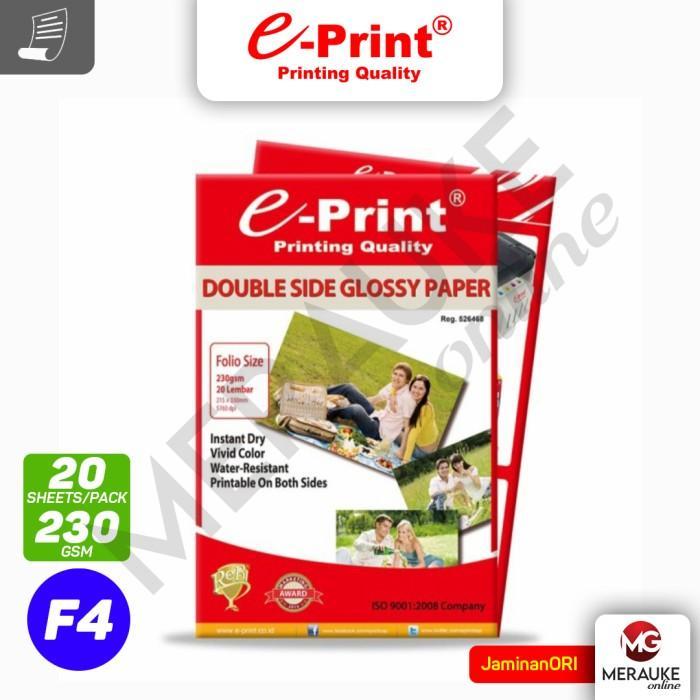 p8gk- Kertas Foto E-Print Glossy Double Side Folio (F4) 230Gsm 20S
