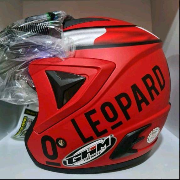 NEW GHM HELM GHM VISTA LEOPARD, HELM HALF FACE DEWASA PRIA DAN WANITA, SERTIFIKAT SNI, BAHAN ABS,