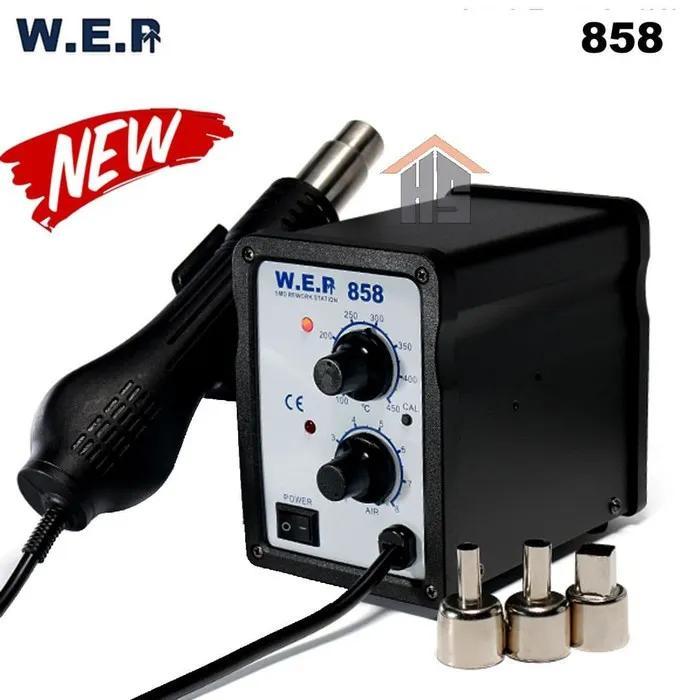 WEP 858 Blower Uap Digital SMD Rework Station Hot Air Gun PCB BGA Repair Original