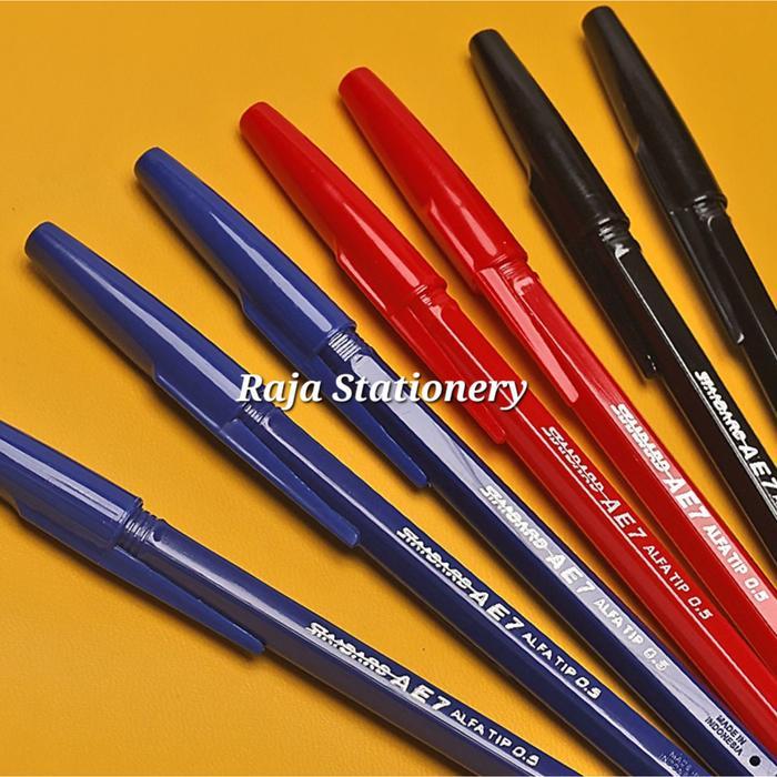 SALE STANDARD AE7 0.5 BLACK BLUE RED BALL PEN BOLPEN PENA PEN STANDARD AE7 HITAM BIRU MERAH 0.5