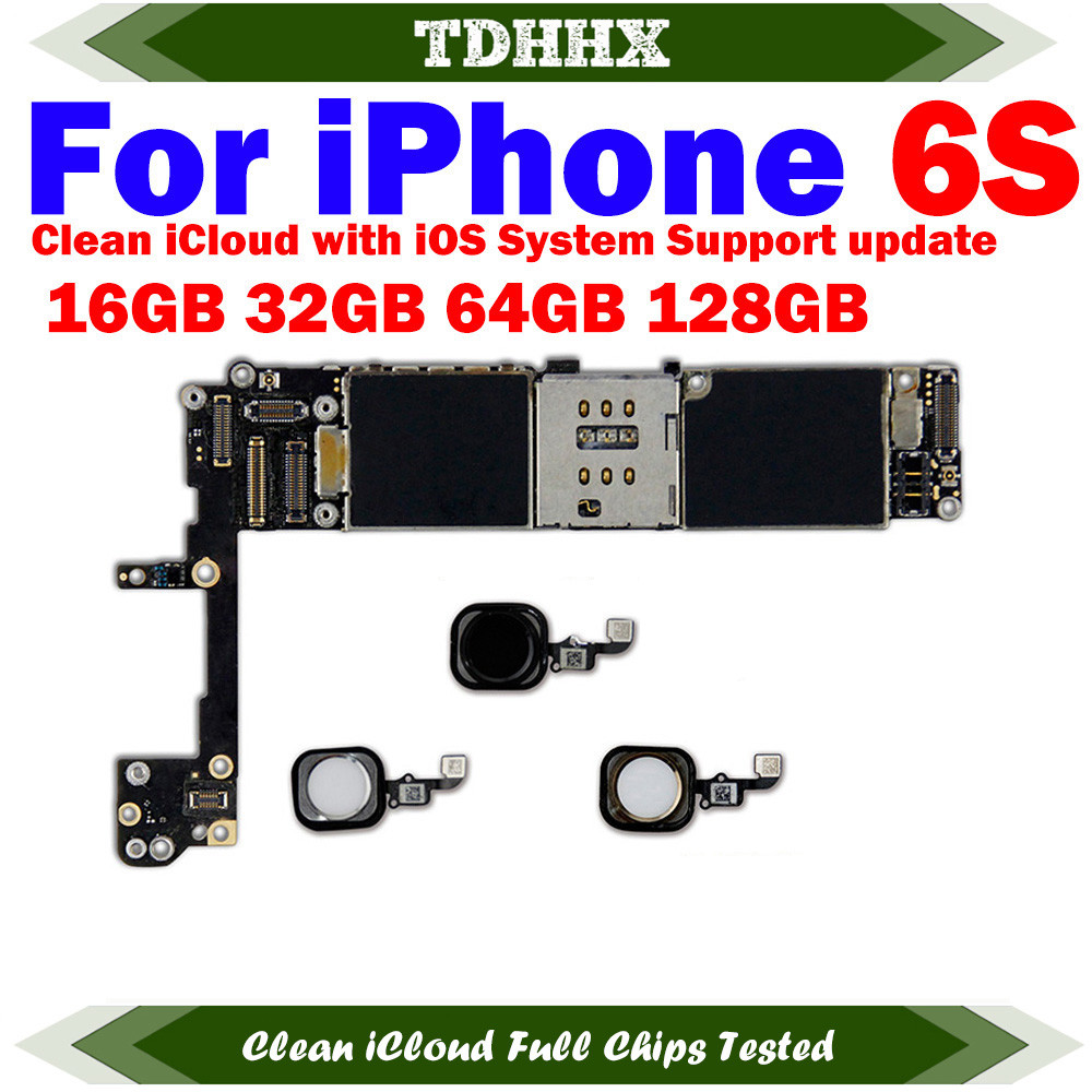 For iPhone 6S Logic Board Support System Update with Touch ID Compatible with Space Grey White