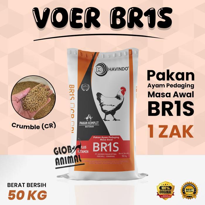 VOER AYAM BR1S ZAK 50KG pakan ayam pedaging karung 50 kg