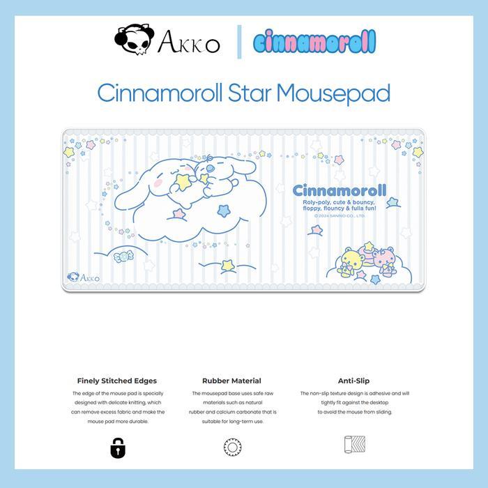 Akko Cinnamoroll Star MousePad - Akko x Cinnamoroll Limited-edition mousepad
