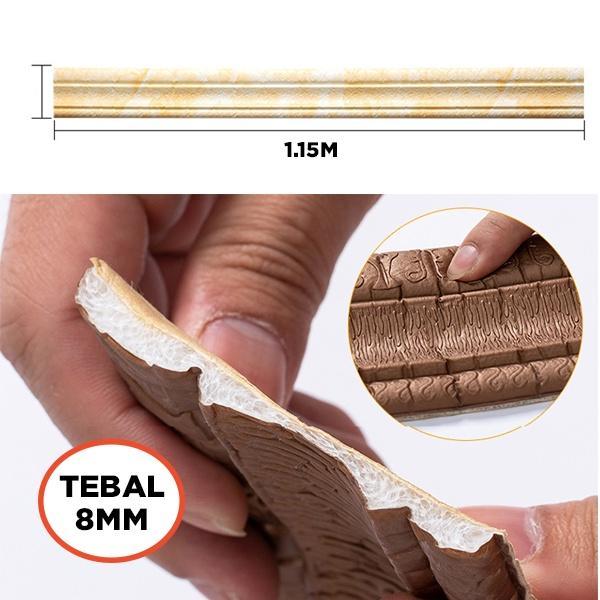 NEW Paus Biru - Wall Border List 2.3 M Wallborder Foam 3D List Dinding 3D Profil Moulding Dinding