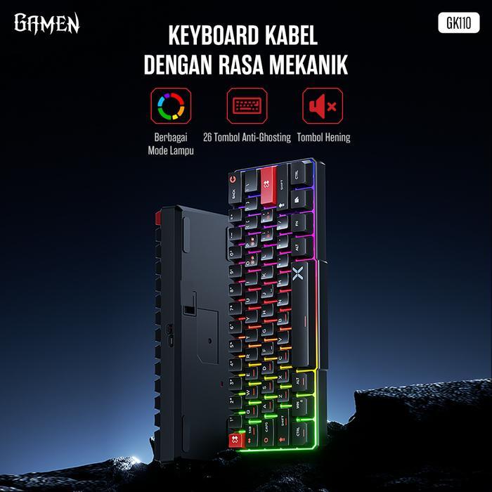 gamen GK110 Keyboard Gaming Kabel Mekanis