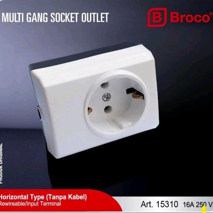 NEW Stop Kontak Broco 1 2 3 4 5 6 Lubang Colokan Listrik Terminal Broco SNI