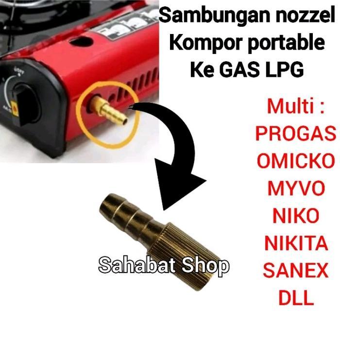 NEW SAMBUNGAN NOZZEL UNTUK KOMPOR GAS PORTABLE GAS KALENG