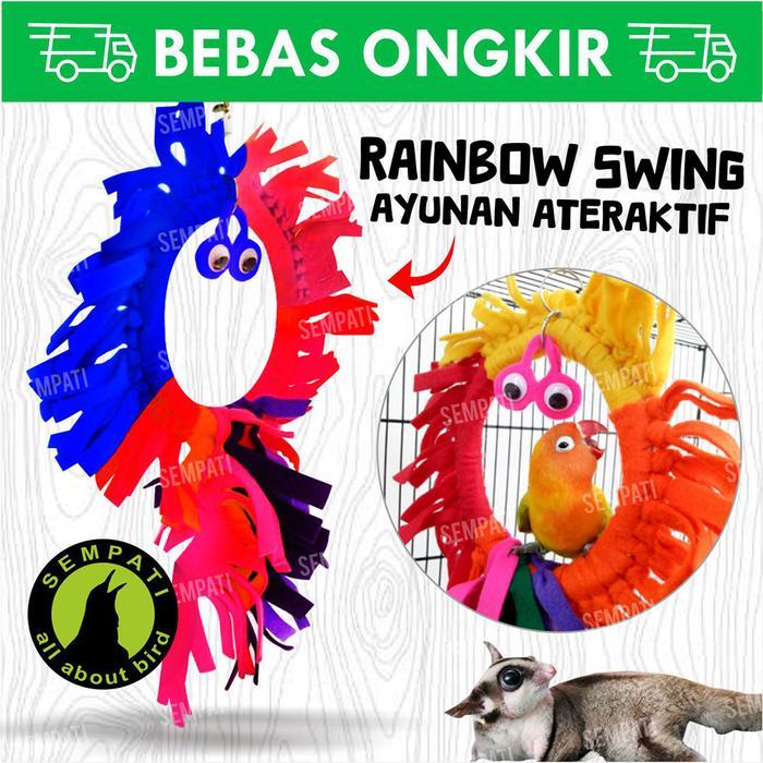 MAINAN AYUNAN GIGITAN LOVEBIRD PARKIT FALK HAMSTER RAINBOW CINCIN RNBS