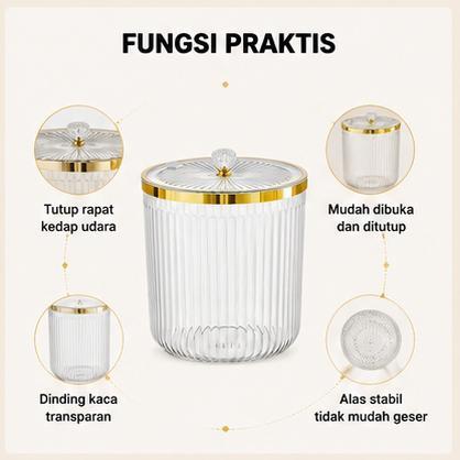 GRATIS ONGKIR Inaso Storage Beras Dengan Tutup Tempat Penyimpanan Beras Transparant Toples Kaca