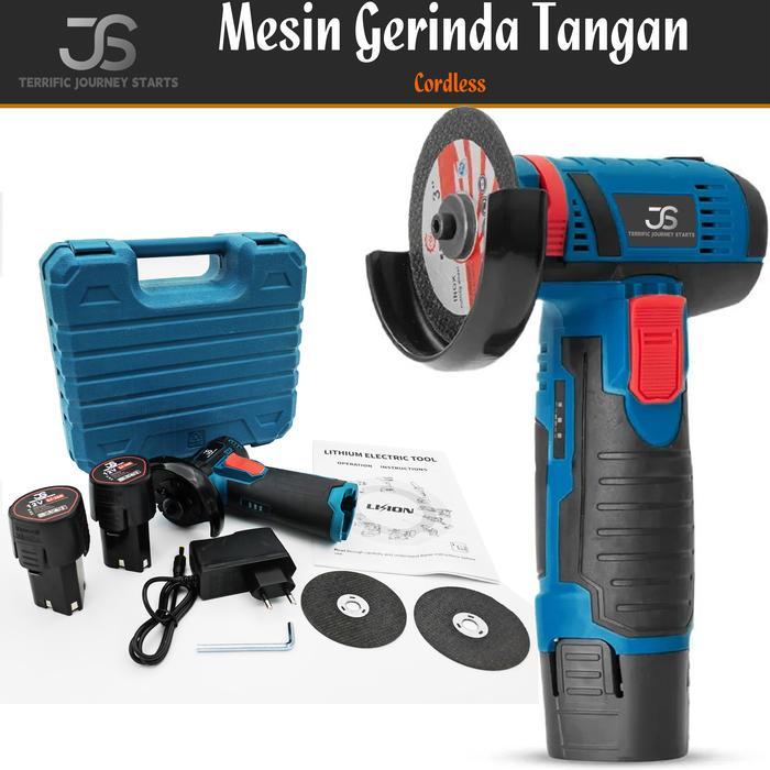 Js Mesin Gerinda Mini Listrik Brushless Angle Grinder Mesin Gerinda Tangan Alat Pemotong