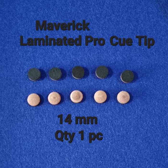 TERLARIS Maverick Pro Cue Tip - 14 mm Medium Soft - Kepala Stick Billiard Stik