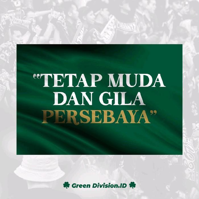 Bendera Tetap Muda Dan Gila Persebaya, Bendera persebaya, bendera bonek, mini flag persebaya, Bahan