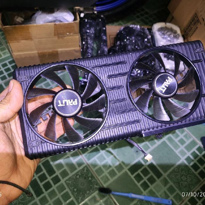 Ada Stok Fan 1 set Palit RTX 3060 3060 ti Dual 12gb casing housing shroud original copotan