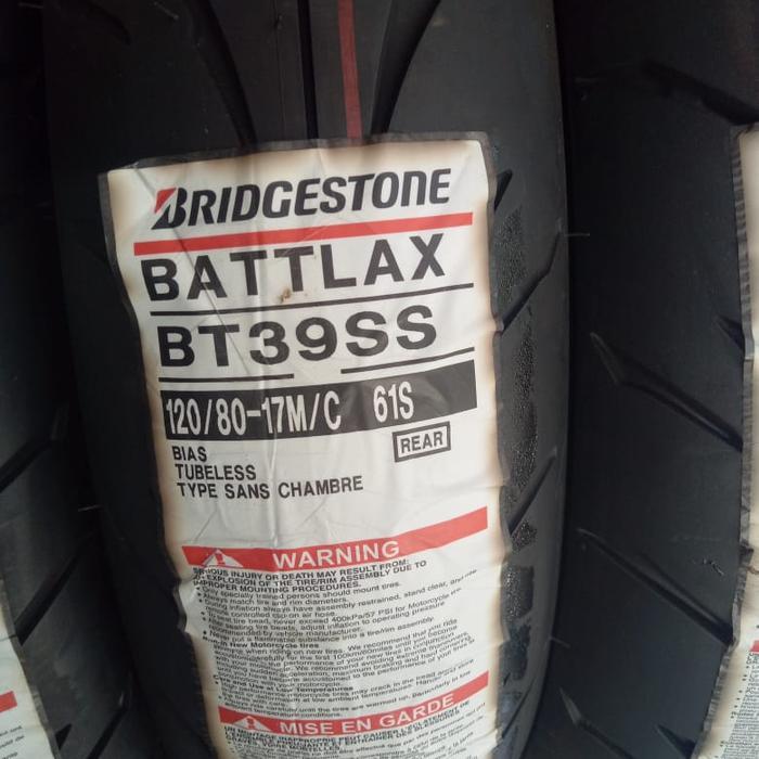 BAN LUAR BRIDGESTONE BATTLAX BT39 UKURAN 120/80-17 BATTLAX