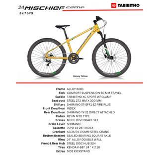 SEPEDA GUNUNG 24 MTB TABIBITHO MISCHIEF COMP - FRAME ALLOY - Yellow