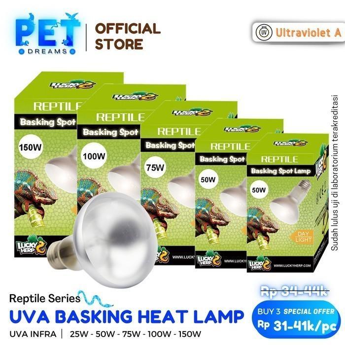 Promo Promo Lampu Uva Lucky Herp Basking Spot Pemanas Reptil Torto Sulcata Original