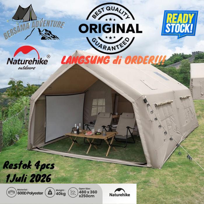 Tenda Glamping Naturehike CNH22ZP012 Air 17.2 Inflatable Tent 4-5p READY NO PO Camping Outdoor Kursi