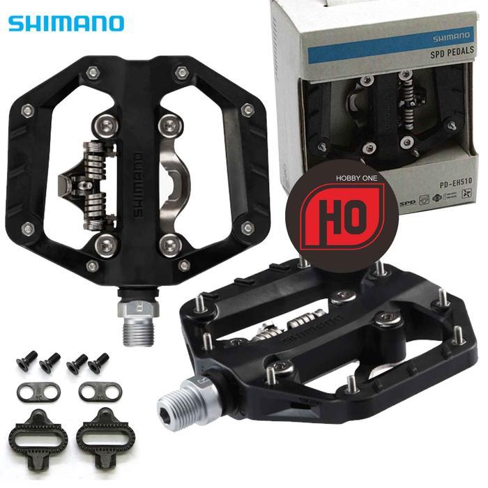SHIMANO PD-EH510 SPD Pedal Black - Update dari PD-EH500 Cleat MTB dan Flat Pedal EPDEH510