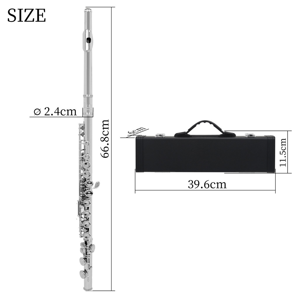 SLADE 16 Closed Holes Flute C Key Flute Concert Performance Flute Professional Woodwind Instruments