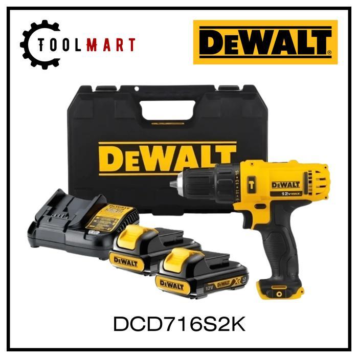 Cordless Brushless Hammer Drill / Mesin Bor Tembok Baterai DeWalt DCD716C2K DCD716S2K DCD716