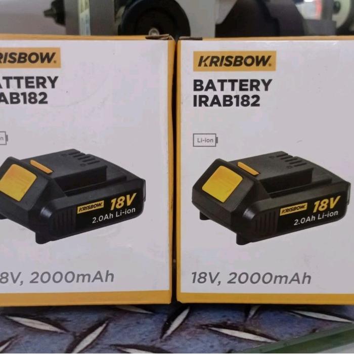 Part Baterai Bor Krisbow 18 Volt / Baterai Pengganti Tipe 18v 2000 Mah