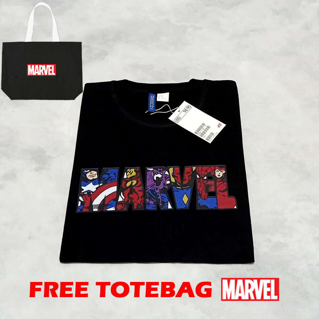 [100% ORIGINAL] KAOS MARVEL / KAOS H&M / TSHIRT MARVEL / MARVEL TEE