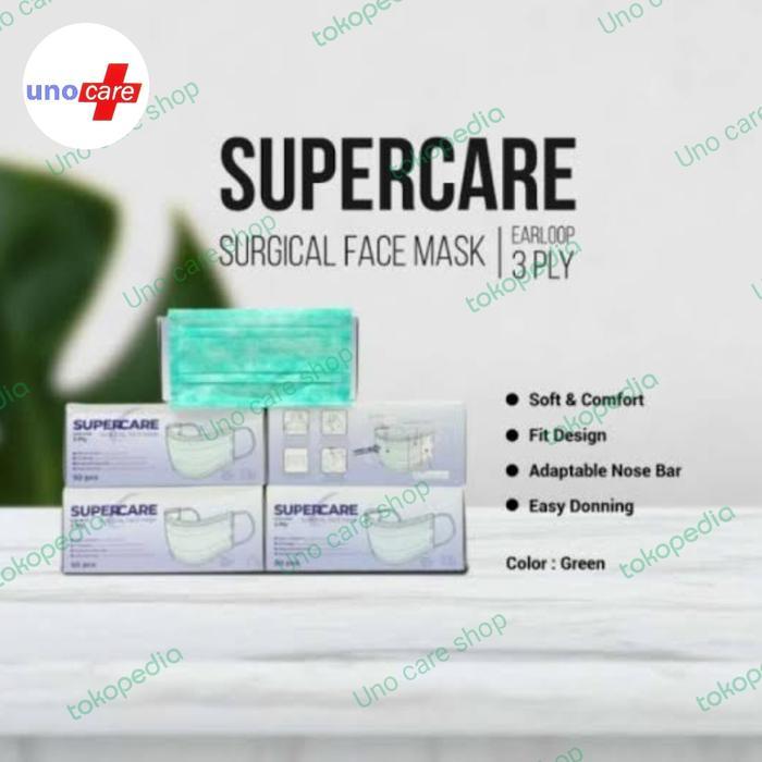 Masker Medis Supercare 3 PLY / Supercare Surgical Face Mask Earloop Wajah