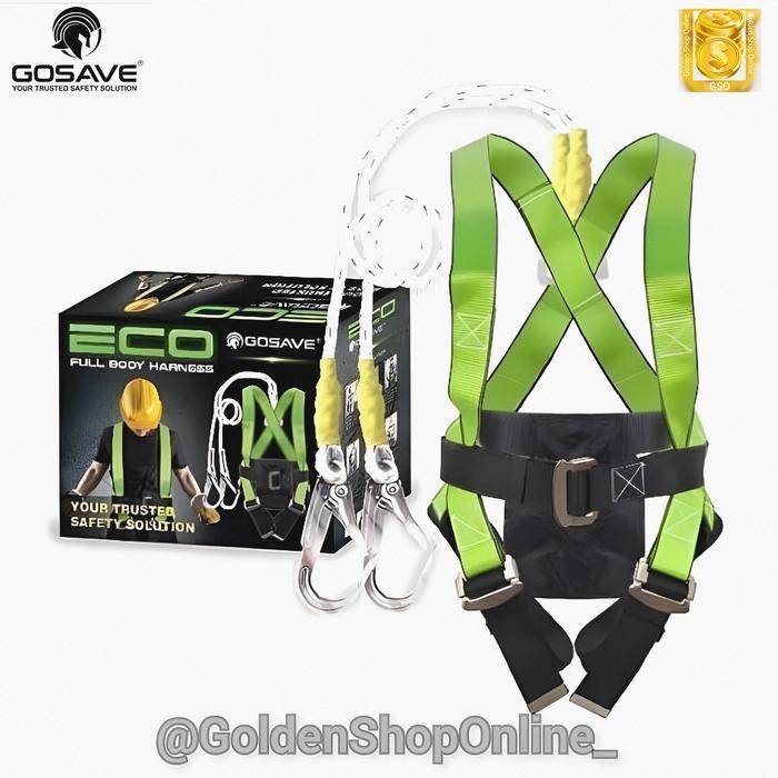 Body Harness Double Big Hook Eco Gosave, Full Body Harness, Safety Harness Gosave, Double Hook