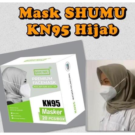 NEW SHUMU Masker KN95 Hijab/ Anti Virus/KN95 Headloop 1BOX ISI 20PCS
