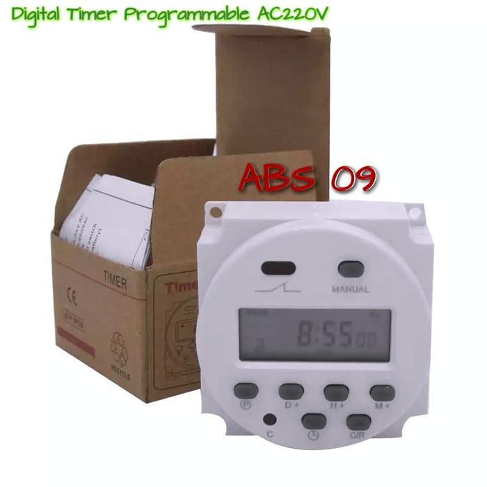 EKSLUSIF Timer Digital saklar otomatis alat on off lampu listrik AC220v AC 220v