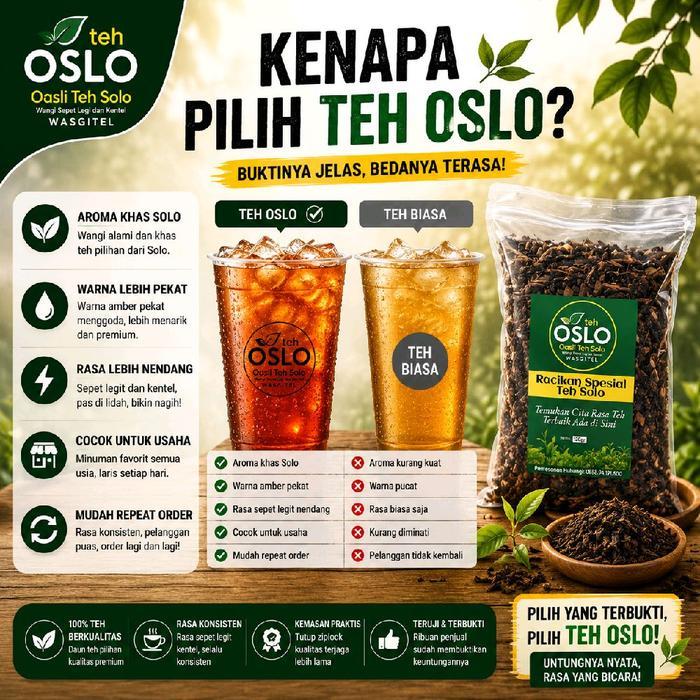 Teh Oslo Racikan Spesial Khas Solo Untuk Jualan Es Teh Wangi Sepet Kentel 120gr