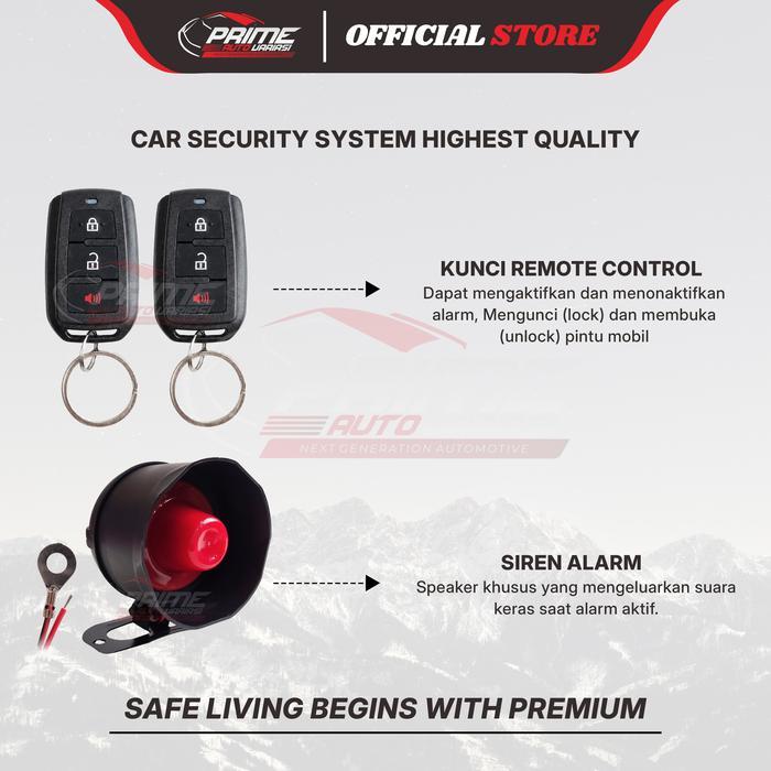 Diskon Alarm Mobil Premium Kdf102B - Alarm Mobil Remote Model Remote Avanza - Alarm Tuk Tuk Original
