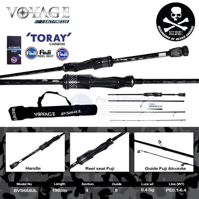 Travel Rod Bone Voyage Salt Finesse Spinning - 664UL