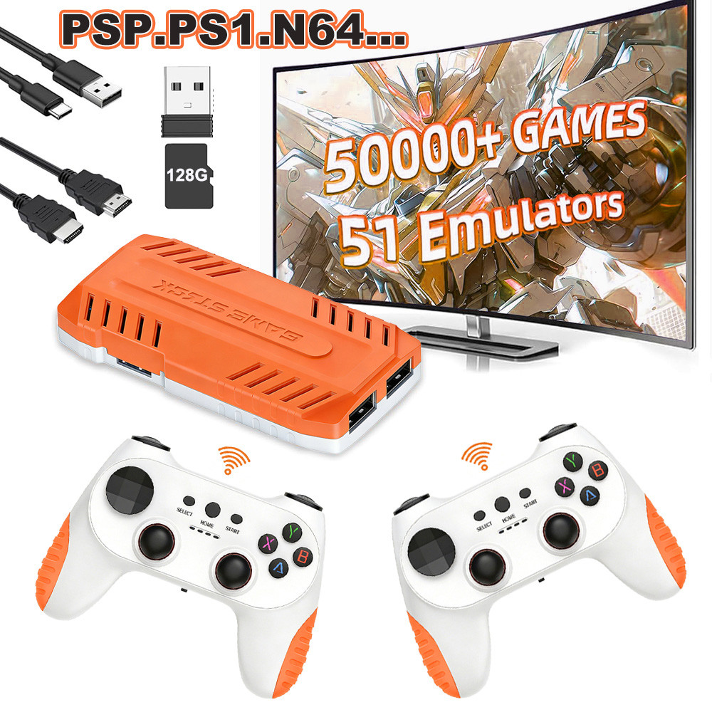 128G X10 PRO GameStick 4K HD TV Video Game Console 3D Games 40+Simulators Retro Games Dual 2.4G