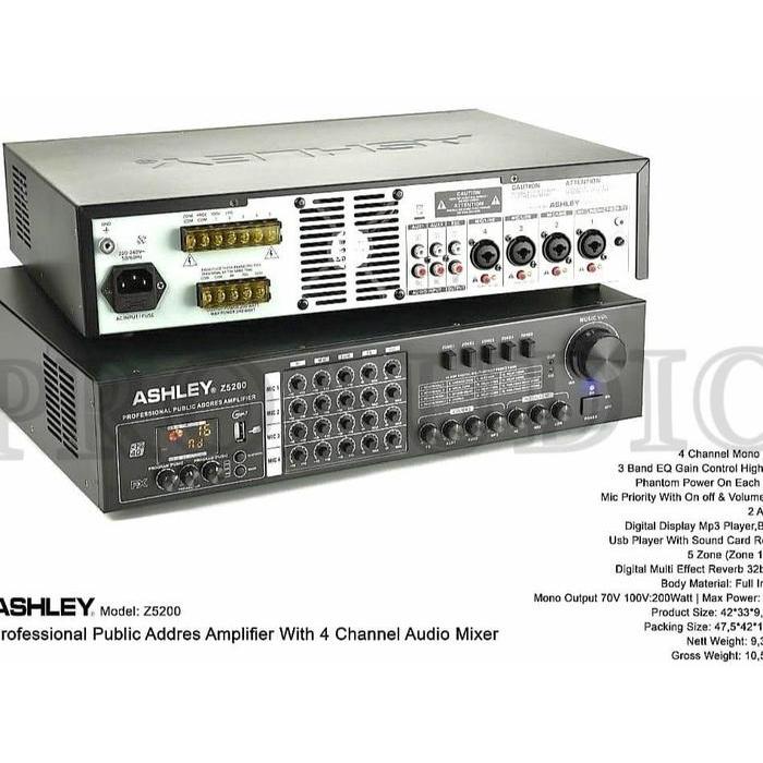 AMPLI ASHLEY Z5200 / Z 5200 / ASHLEY Z-5200 ORIGINAL / AMPLI TOA ORI