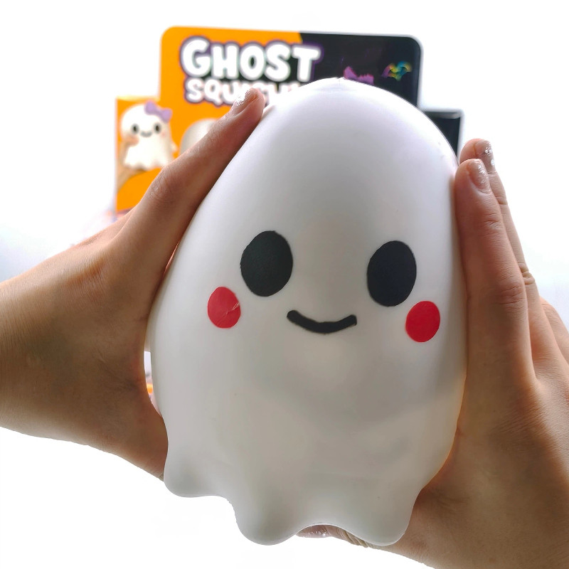 Halloween Ghost Squishy Fidget Toy Cute Squeeze Ghost Stress Relief Ball Slow Rebound Ghost Figure