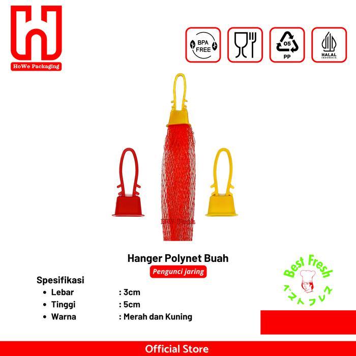 Best Fresh Hanger Buah Polynet Original Pengunci Jaring Buah Polynet Plastik PP untuk Buah Segar,