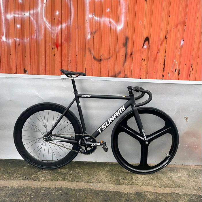 Fullbike sepeda fixie tsunami SNM 100 size S / M / L Doltrap/torpedo palang 3 - torpedo