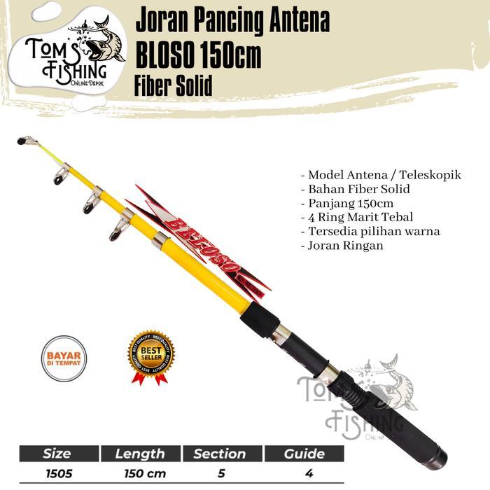 Relix Nusantara - Joran Pancing Antena Murah 150Cm Fiber Solid Murah Toms Fishing