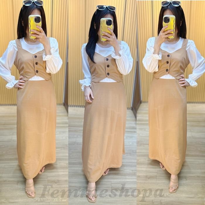 k468 [ Tebus Murah Gamis } Fm- Gamis Wanita/ Gamis Modern / Gamis Kekinian / Baju Lebaran -