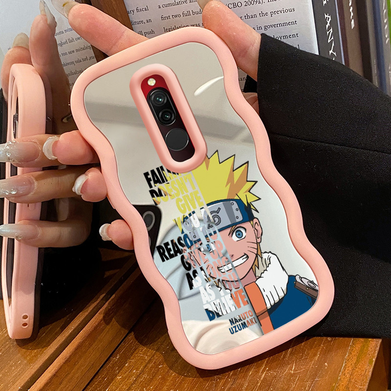 Casing Untuk Xiaomi Redmi 8 Case Casing HP Pola Anime Pria Kesing Kasing Macaron Mirror Cesing Silik