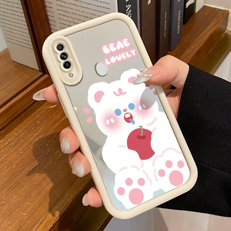 Casing Hp OPPO A31 2020 A8 Case Casing Kelinci putih kecil HP pola Kesing Kasing cermin Cesing Silik