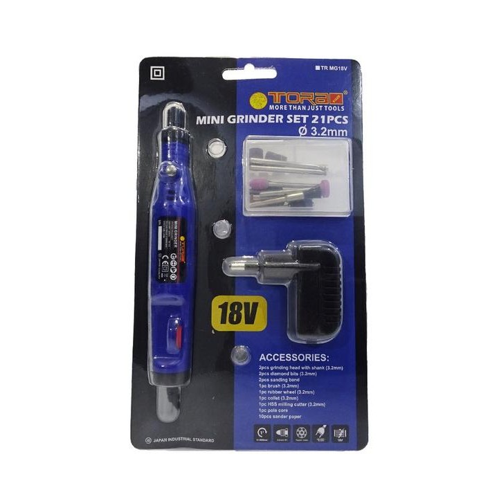 TORA Mini Grinder Set 21 Pcs 18V