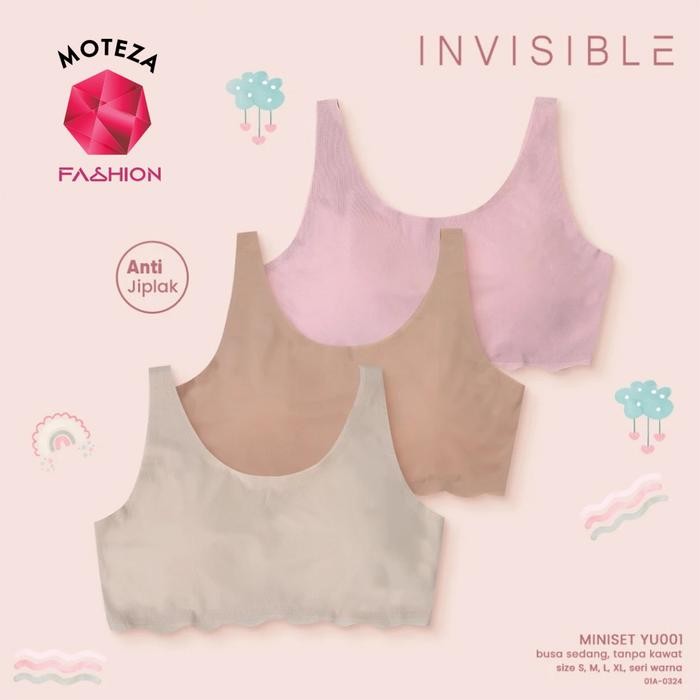 Sorex Young YU001 Invisible Miniset Pakaian Dalam Bra BH Anak Remaja Perempuan Full Cup Size S M L