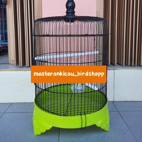 TERBARU sangkar kandang besi bulat jumbo fullsett mewah elegant