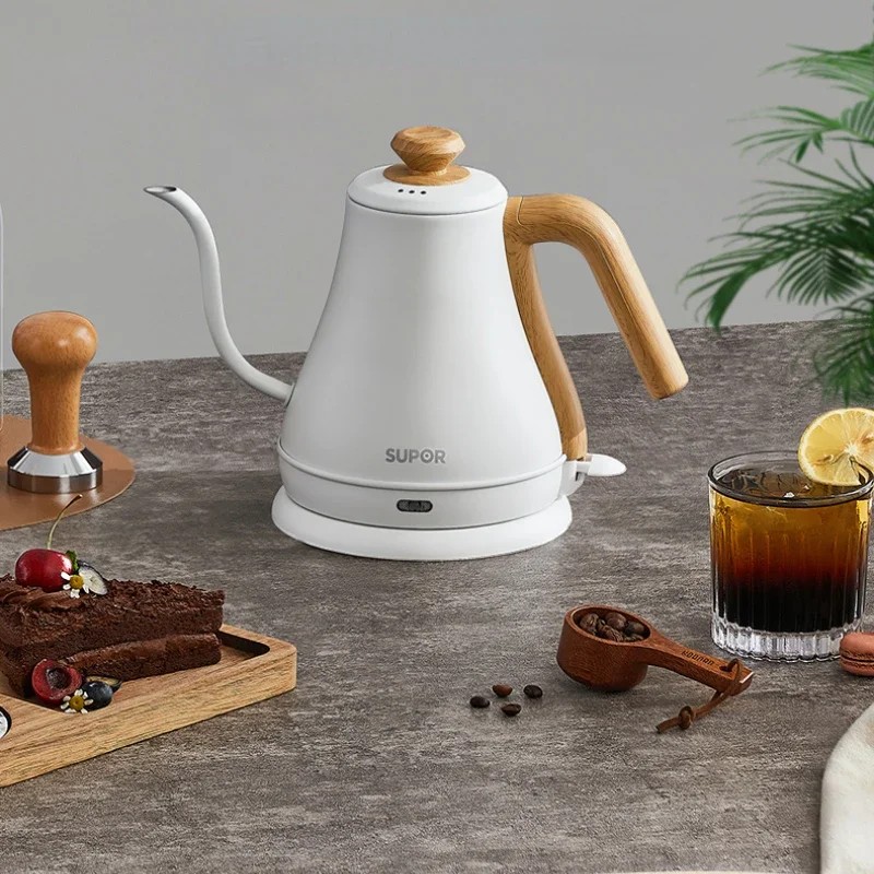 Electric Kettle Household Stainless Steel Boiling 220V Tea Pot Pour-over Coffee Hanging Ear Narrow M