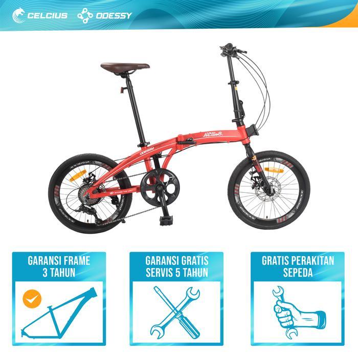 SEPEDA LIPAT ODESSY HELLIO8 - OD LP 20 55 8 SPEED